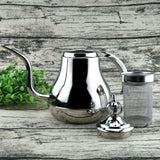 Max Gooseneck Coffee Kettle Stainless Steel Pour Over Tea Kettle 1.2L Silver
