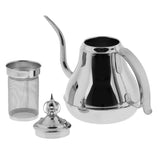 Max Gooseneck Coffee Kettle Stainless Steel Pour Over Tea Kettle 1.2L Silver