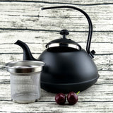 Max Stainless Steel Water Coffee Tea Kettle Teakettle Teapot 1.5L Black