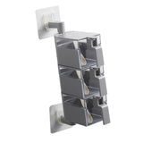 Max Wall Mounted Rotatable Revolving Spice Rack Cruet Rack 3 Layer Gray
