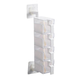 Max Wall Mounted Rotatable Revolving Spice Rack Cruet Rack 4 Layer White