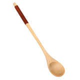 Max Creative Wooden Spoons Long Handled Soup Dessert Tea Spoon Brown Kinking A