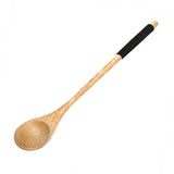 Max Creative Wooden Spoons Long Handled Soup Dessert Tea Spoon Black Kinking C
