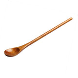 Max Creative Wooden Spoons Long Handled Soup Dessert Tea Spoon Brown