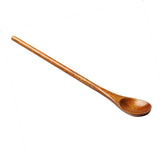 Max Creative Wooden Spoons Long Handled Soup Dessert Tea Spoon Brown