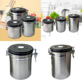 Max Stainless Steel Airtight Coffee Canister Storage Container Airtight Lid S