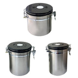 Max Stainless Steel Airtight Coffee Canister Storage Container Airtight Lid S