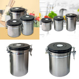 Max Stainless Steel Airtight Coffee Canister Storage Container Airtight Lid S