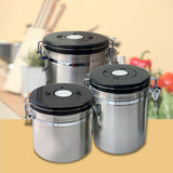 Max Stainless Steel Airtight Coffee Canister Storage Container Airtight Lid M