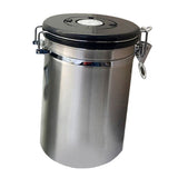 Max Stainless Steel Airtight Coffee Canister Storage Container Airtight Lid L