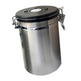Max Stainless Steel Airtight Coffee Canister Storage Container Airtight Lid L
