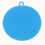 Max 10Pcs Silicone Scrubber Sponges Kitchen Scrub Brush Veggies Fruit blue