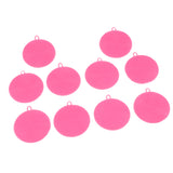 Max 10Pcs Silicone Scrubber Sponges Kitchen Scrub Brush Veggies Fruit pink