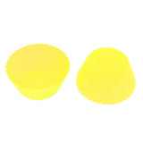 Max Silicone Muffin Cup Round 7cm Cake Cup Small Cake Mould Yelllow