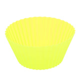 Max Silicone Muffin Cup Round 7cm Cake Cup Small Cake Mould Yelllow
