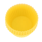 Max Silicone Muffin Cup Round 7cm Cake Cup Small Cake Mould Yelllow