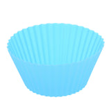 Max Silicone Muffin Cup Round 7cm Cake Cup Small Cake Mould Sky Blue