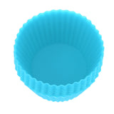 Max Silicone Muffin Cup Round 7cm Cake Cup Small Cake Mould Sky Blue