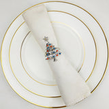 Max Napkin Serviette Ring Holder Wedding Party Table Decor Christmas Tree Silver