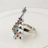 Max Napkin Serviette Ring Holder Wedding Party Table Decor Christmas Tree Silver