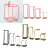 Maxbell  Rectangular Cake Display Stand Plant Flower Dessert Display Rack Retro Golden Short