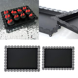 Max Fondant Cake Stand Fruit Plate Wedding Tool Display Tray for Party Black S