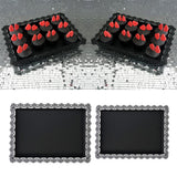 Max Fondant Cake Stand Fruit Plate Wedding Tool Display Tray for Party Black S