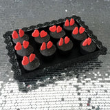 Max Fondant Cake Stand Fruit Plate Wedding Tool Display Tray for Party Black S