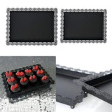 Max Fondant Cake Stand Fruit Plate Wedding Tool Display Tray for Party Black S