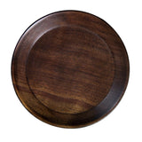 Max Round Wooden Serving Tray Dish Plate Fruit Snacks Cake Storage Trays 4 inch