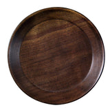 Max Round Wooden Serving Tray Dish Plate Fruit Snacks Cake Storage Trays 5 inch