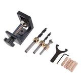 Max 3-in-1 Woodworking Drilling Locator Tool Kit Round Log Plug Puncher Tools A