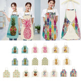 Max Cotton and linen creative apron pineapple apron WQ0007-15-49*40 Blue49X40