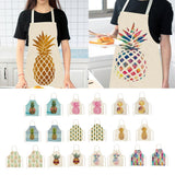 Max Cotton and linen creative apron pineapple apron WQ0007-15-49*40 Blue49X40