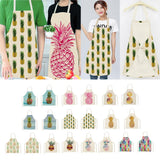 Max Cotton and linen creative apron pineapple apron WQ0007-15-49*40 Blue49X40