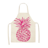Max Kitchen Sleeveless Pineapple Apron Cooking Dress Pink Pineapple 49x40cm