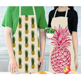 Max Kitchen Sleeveless Pineapple Apron Cooking Dress Pink Pineapple 68x49cm