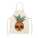 Max Kitchen Sleeveless Pineapple Apron Cooking Dress Skull 68x49cm