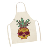 Max Kitchen Sleeveless Pineapple Apron Cooking Dress Skull 68x49cm