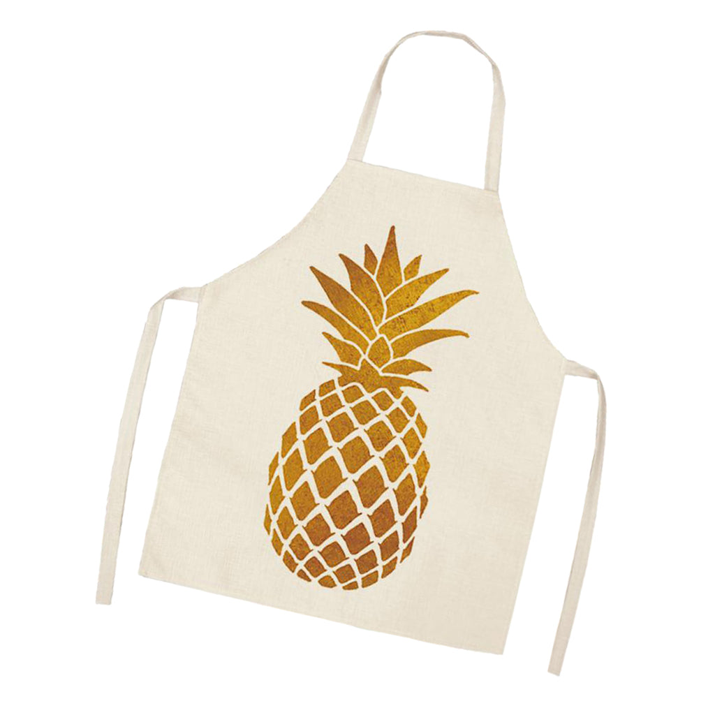 Max Apron Pineapples Unisex Kitchen Bib Apron Cooking Baking Gardening 49X40cm