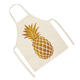 Max Apron Pineapples Unisex Kitchen Bib Apron Cooking Baking Gardening 49X40cm