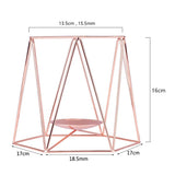 Max Nordic Iron Candelabra Candle Holder Wedding Event Centerpiece L Rose Gold