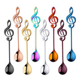 Max Stainless Steel Coffee Spoon Cocktail Stirring Spoons Multicolor PinkGold