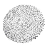 Max Non Slip Round Placemat PVC Table Mat Coaster Place Mat Silver