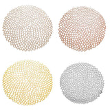 Max Non Slip Round Placemat PVC Table Mat Coaster Place Mat Silver