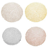 Max Non Slip Round Placemat PVC Table Mat Coaster Place Mat Silver