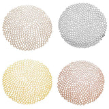 Max Non Slip Round Placemat PVC Table Mat Coaster Place Mat Silver