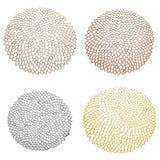 Max Non Slip Round Placemat PVC Table Mat Coaster Place Mat Silver