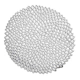 Max Non Slip Round Placemat PVC Table Mat Coaster Place Mat Silver