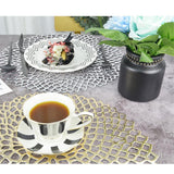 Max Non Slip Round Placemat PVC Table Mat Coaster Place Mat Silver
